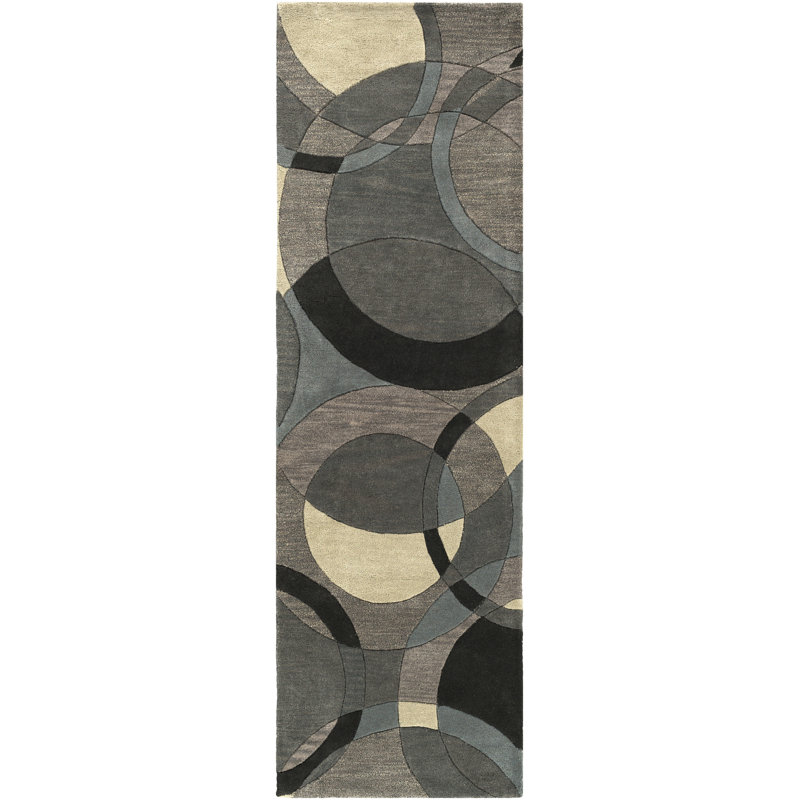 Ebern Designs Dewald HandTufted Neutral/Blue Area Rug & Reviews Wayfair